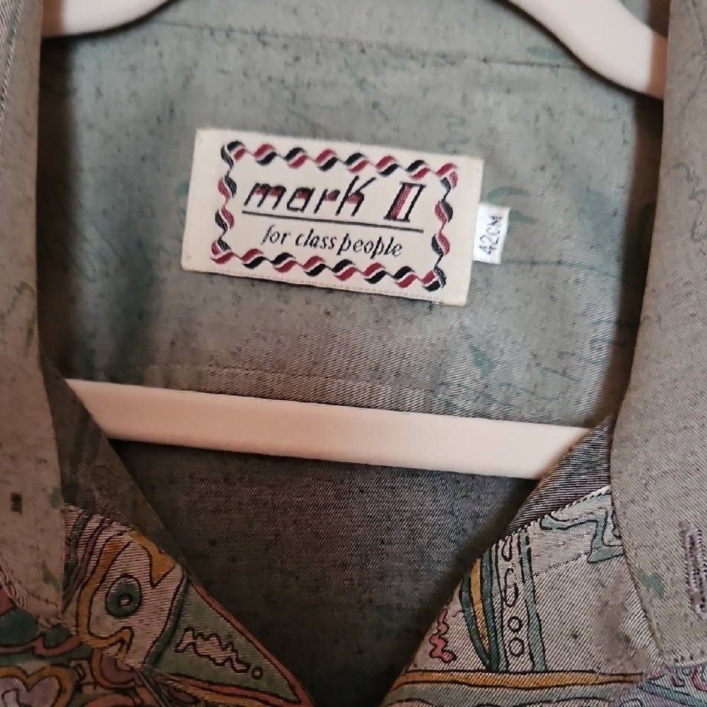mark. Men's Geometric Patterned Button Down Shirt - Picture 2 of 9